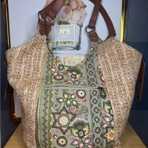 Sakroots Womens Roma Straw Shopper